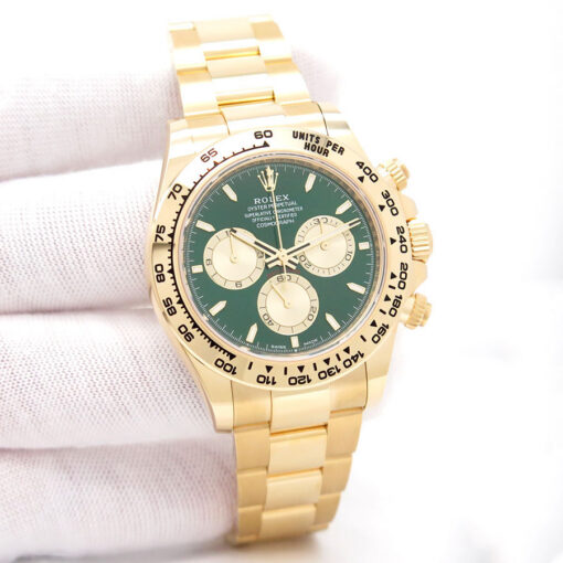Rolex 126508 Cosmograph Daytona 18K Yellow Gold with Green and Gold Dial