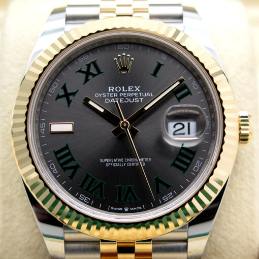 Rolex 126333 Datejust 41 18K/SS with Slate Roman Dial on Jubilee - Image 3