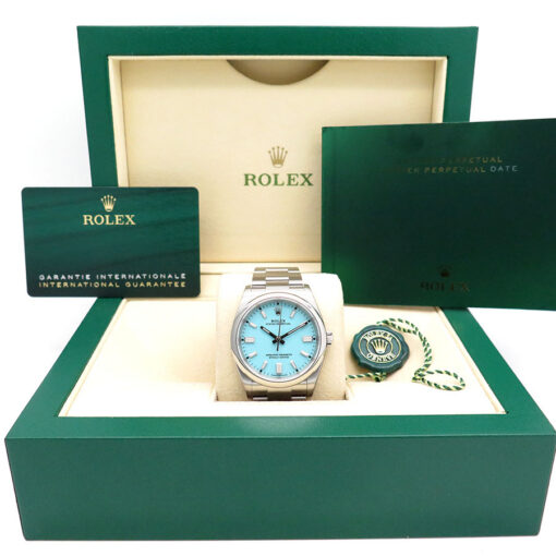 Alternative view of Rolex 126000 Oyster Perpetual with Turquoise Dial
