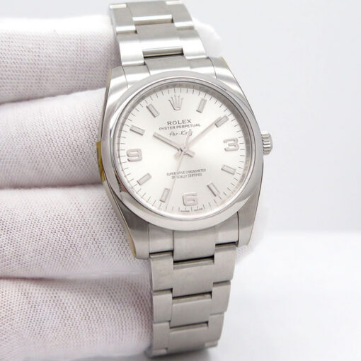 Rolex 114200 Oyster Perpetual with Silver Arabic Dial (New Old Stock)