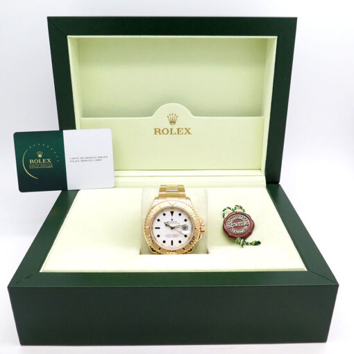 Alternative view of Rolex 16628 Yachtmaster 18K Yellow Gold with White Dial