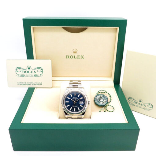 Alternative view of Rolex CPO 116334 Datejust II with Blue Stick Dial on Oyster
