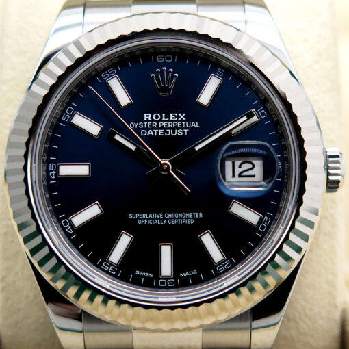 Rolex CPO 116334 Datejust II with Blue Stick Dial on Oyster - Image 3