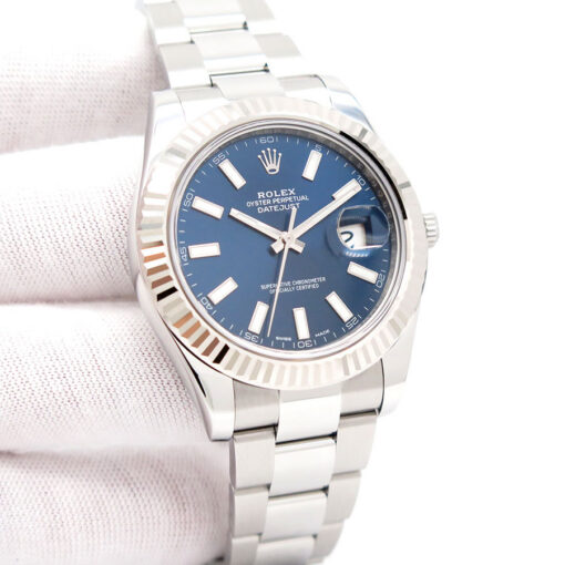 Rolex CPO 116334 Datejust II with Blue Stick Dial on Oyster
