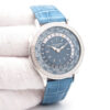Patek Philippe 7130G World Time 18K White Gold 36mm with Blue Dial and Diamond Bezel