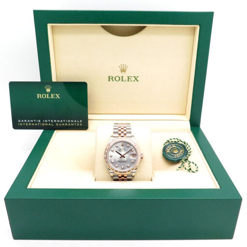 Rolex 278341RBR Datejust 18K/SS with Mother of Pearl Diamond Dial & Domed Diamond Bezel on Jubilee - Image 2