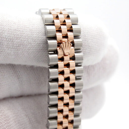 Rolex 278341RBR Datejust 18K/SS with Mother of Pearl Diamond Dial & Domed Diamond Bezel on Jubilee - Image 8