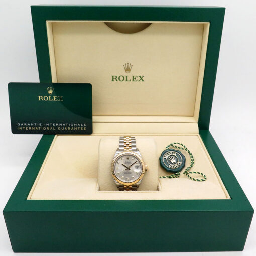 Rolex 279173 Datejust 18K/SS with Silver Diamond Dial on Jubilee - Image 2