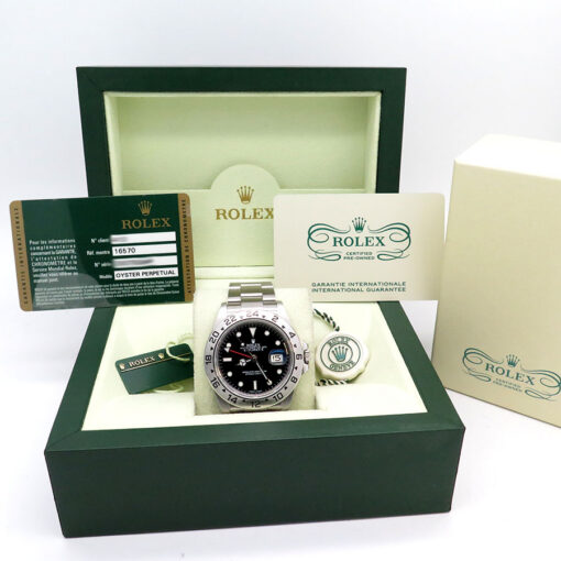 Rolex CPO 16570 Explorer II with Black Dial and 3186 Movement - Image 2