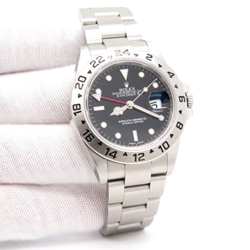 Rolex CPO 16570 Explorer II with Black Dial and 3186 Movement