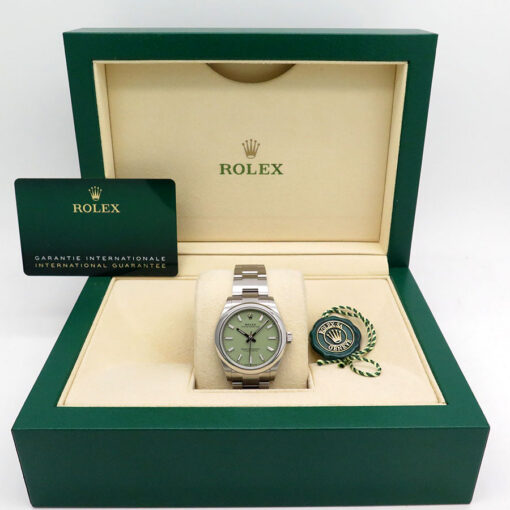Alternative view of Rolex 277200 Oyster Perpetual 31 with Pistachio Green Dial