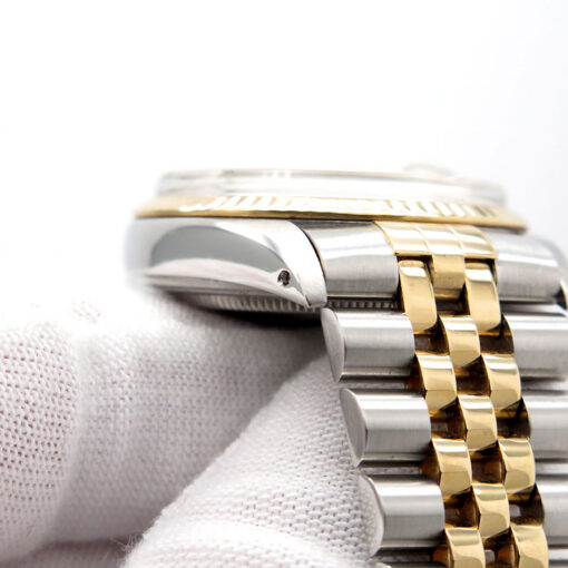 Rolex 16013 Datejust 18K/SS with Champagne Stick Dial on Jubilee - Image 9