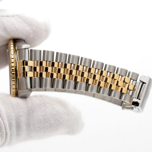 Rolex 16263 Datejust 18K/SS Turn-O-Graph with Ivory Pyramid Roman Dial on Jubilee - Image 13