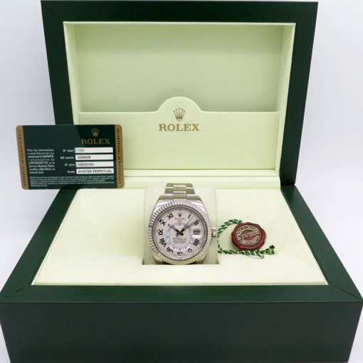 Rolex 326939 Skydweller 18K White Gold with Ivory Roman Dial - Image 2