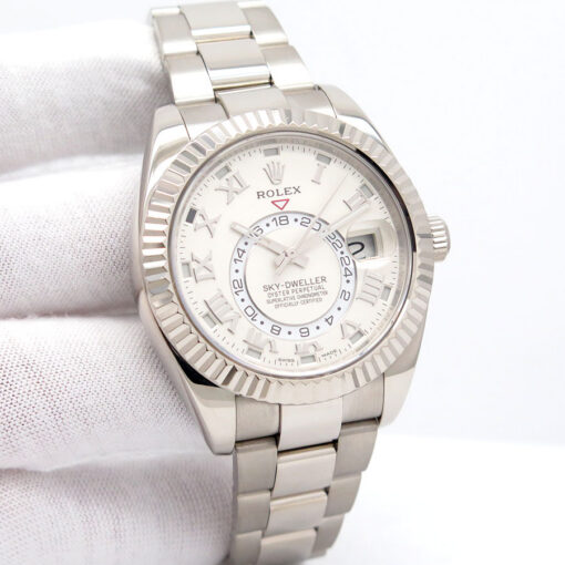 Rolex 326939 Skydweller 18K White Gold with Ivory Roman Dial