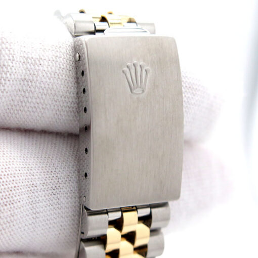 Rolex 16263 Datejust 18K/SS Turn-O-Graph with Ivory Pyramid Roman Dial on Jubilee - Image 11