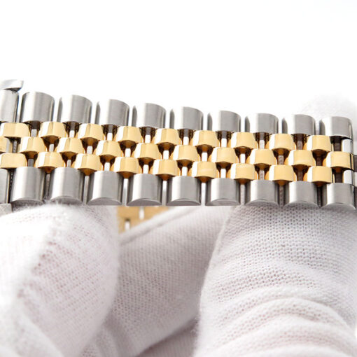 Rolex 16263 Datejust 18K/SS Turn-O-Graph with Ivory Pyramid Roman Dial on Jubilee - Image 12