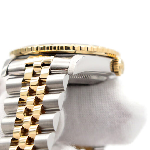 Rolex 16263 Datejust 18K/SS Turn-O-Graph with Ivory Pyramid Roman Dial on Jubilee - Image 8