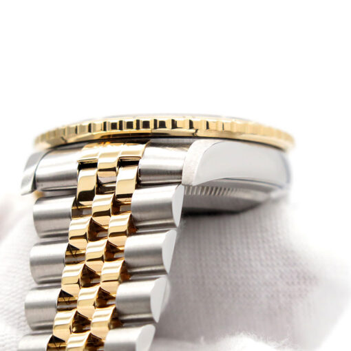 Rolex 16263 Datejust 18K/SS Turn-O-Graph with Ivory Pyramid Roman Dial on Jubilee - Image 6
