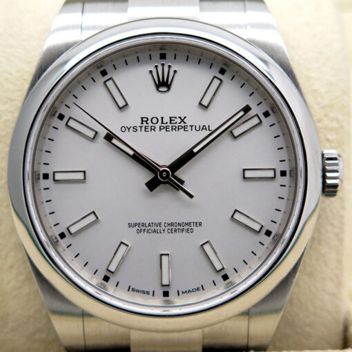 Rolex 114300 Oyster Perpetual with White Dial - Image 3