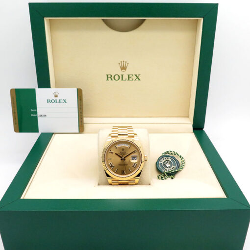 Alternative view of Rolex 228238 Day Date 40 18K Yellow Gold with Champagne Roman Dial