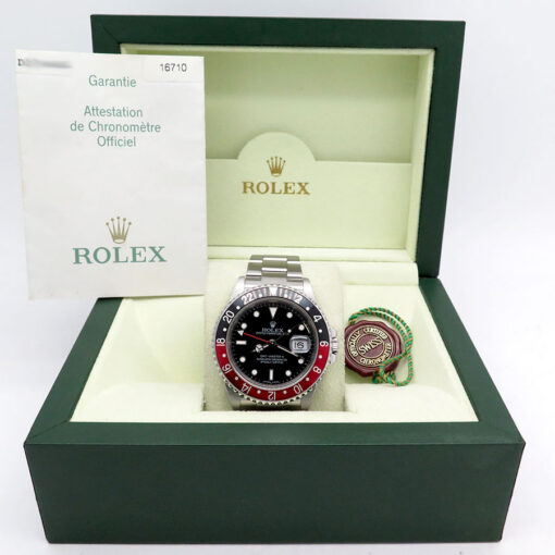 Alternative view of Rolex 16710 GMT Master II with Red & Black Bezel