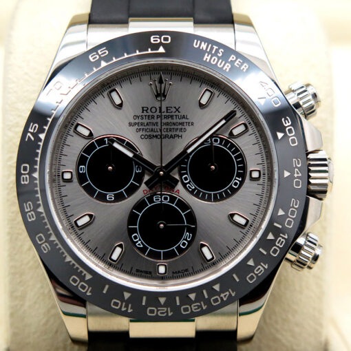 Rolex 116519LN Cosmograph Daytona 18K White Gold with Steel Dial - Image 3
