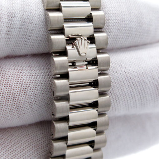 Rolex 228239 Day Date 18K White Gold with Olive Green Roman Dial - Image 7