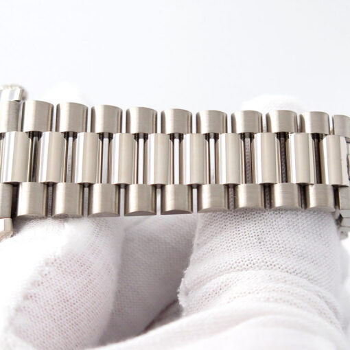 Rolex 228239 Day Date 18K White Gold with Olive Green Roman Dial - Image 8