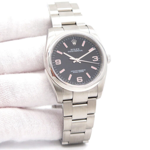 Rolex 116000 Oyster Perpetual with Black Dial and Pink Indices
