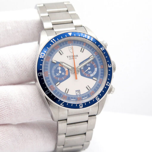 Tudor 70330B Heritage Chronograph with Blue Dial on Bracelet