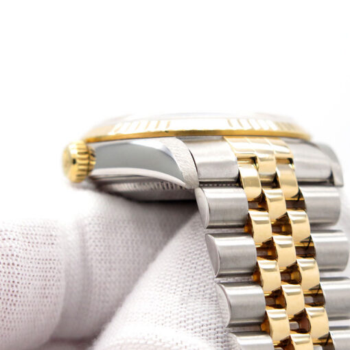 Rolex 16233 Datejust 18K/SS with White Roman Dial on Jubilee - Image 6