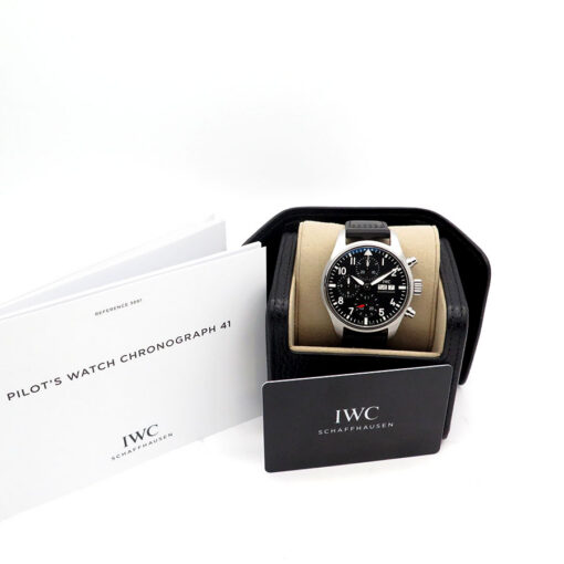 Alternative view of IWC IW388111 Pilot's Watch Chronograph 41mm with Black Dial