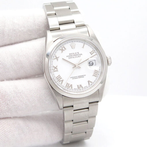 Rolex 16200 Datejust with White Roman Dial on Oyster