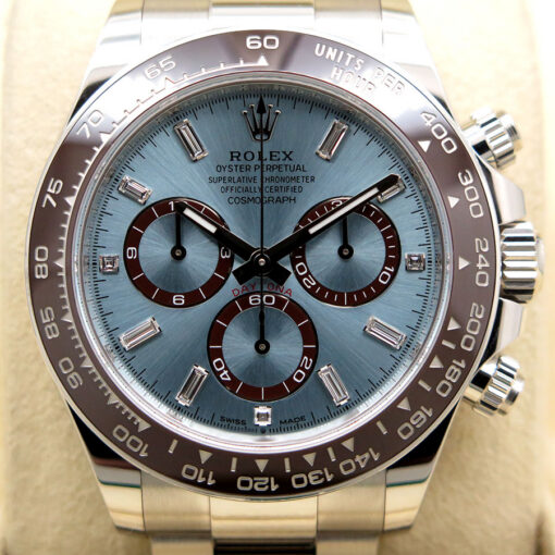Rolex 126506 Cosmograph Daytona Platinum with Ice Blue Diamond Baguette Dial - Image 3