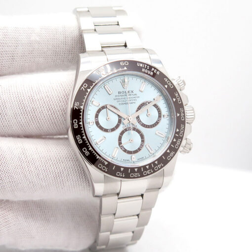 Rolex 126506 Cosmograph Daytona Platinum with Ice Blue Diamond Baguette Dial