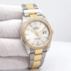 Rolex 116243 Datejust 36 18K/SS with Silver Stick Dial / Diamond Bezel on Oyster