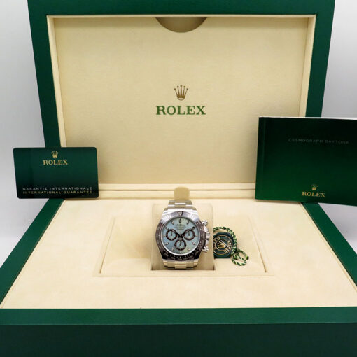 Alternative view of Rolex 116506 Cosmograph Daytona Platinum with Ice Blue Dial