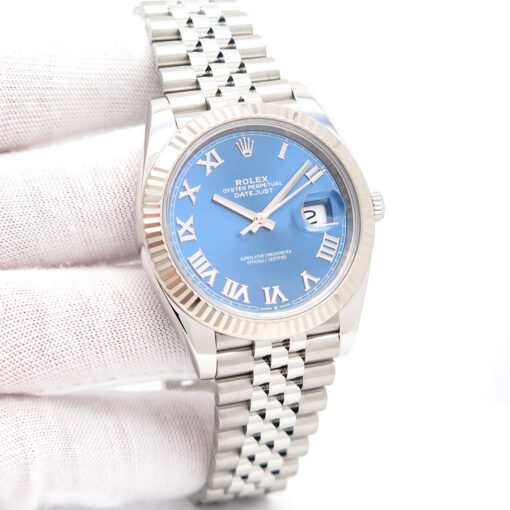 Rolex 126334 Datejust 41 with Azzurro Dial on Jubilee
