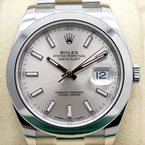 Rolex 126300 Datejust 41 with Silver Stick Dial on Oyster - Image 3