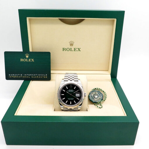 Alternative view of Rolex 126334 Datejust 41 with Green Ombre Dial
