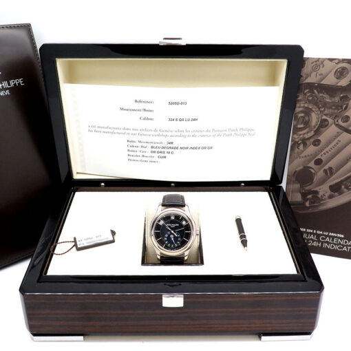 Alternative view of Patek Philippe 5205G Annual Calendar with Blue Dial