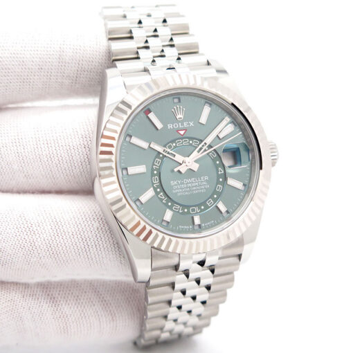 Rolex 336934 Skydweller with Mint Green Dial on Jubilee