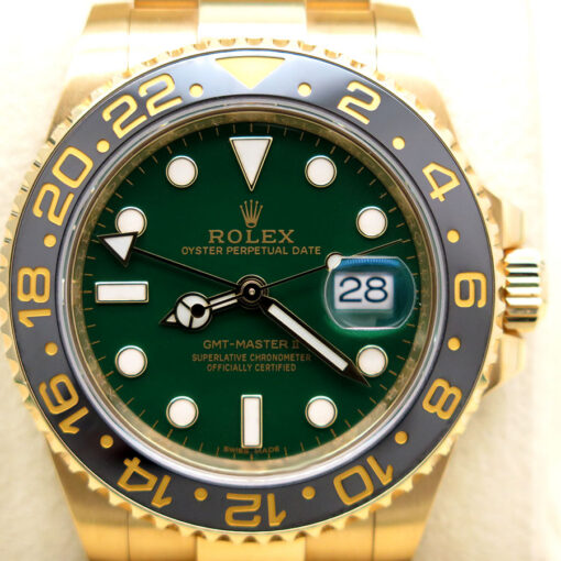 Rolex 116718LN GMT-Master II 18K Yellow Gold with Green Dial - Image 3